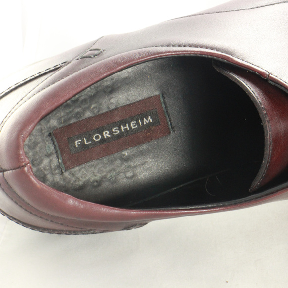 FLORSHEIM Men's Welles Burgundy Cap Toe Oxfords - Picture 7 of 8